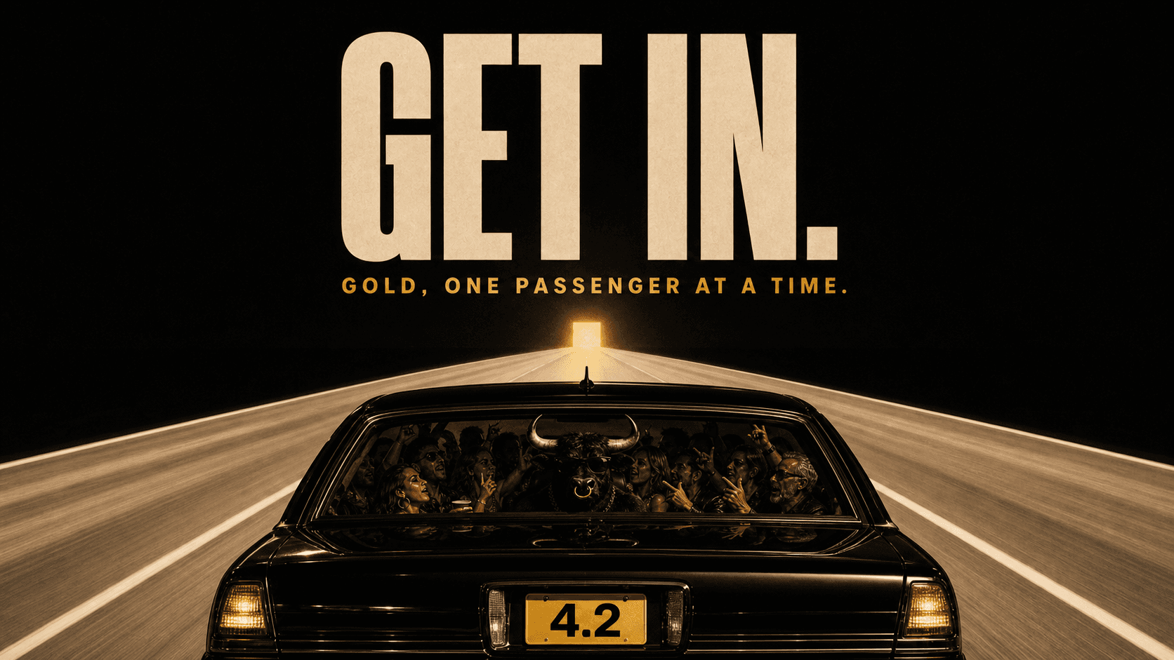 A packed 4.2 car heading toward Gold
